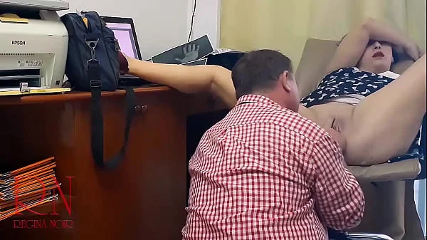 Office domination, Femdom, Lady boss and employee Pussy lick Do you want to be my employee? Hidden camera in office C2