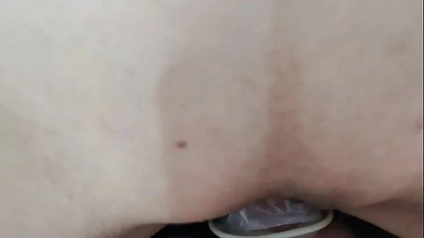 Female condom using tutorial and cum inside