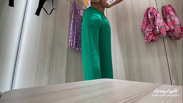 WOMEN'S FITTING ROOM - PERVERT TEEN CUMS PUBLICLY  CarryLIght