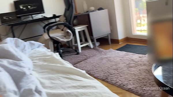 He jerking off beside a while she does not see. My stepmom came a while my husband watched porn.