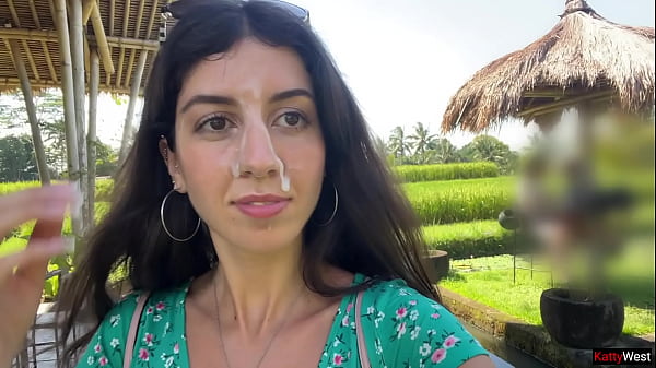 Public Cumwalk in Cafe, Eating Pasta Carbonara with Sperm on Face