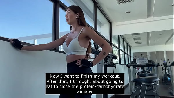 A man secretly filmed girl in the gym on the video, went up to her and offered oral sex in the toilet