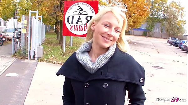 Young German student picked up on the street for a porn casting